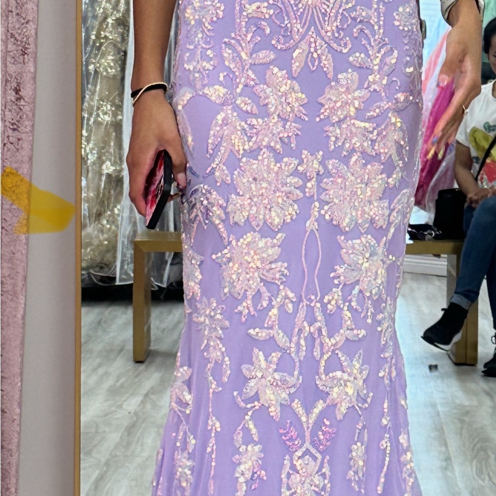 Elegant Lavender Floral Dress